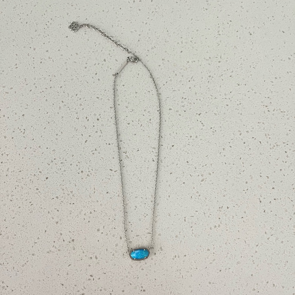 Kendra Scott Elisa Silver and Blue Necklace